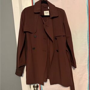 Abercrombie & Fitch Drapey Short Trench Coat small